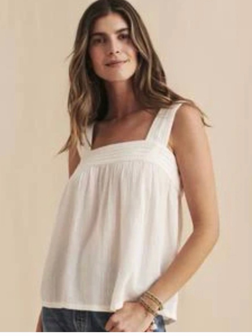 Faherty Ozette Dobby Top - organic cotton